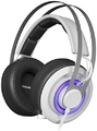 Słuchawki nauszne gamingowe Steelseries Siberia Elite białe widok z fioletowym kolorze
