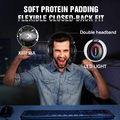 Słuchawki nauszne gamingowe XIBERIA E3 PS4 XBOX PC SWITCH widok zadowolonego gracza