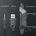 Słuchawki nauszne Onikuma K6 Blue PS4 Xbox One Nintendo PC 7.1 widok kabla
