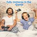 Słuchawki nauszne Onikuma K6 Blue PS4 Xbox One Nintendo PC 7.1 widok syn i ojciec ze słuchawkami