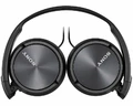 Słuchawki nauszne Sony MDR-ZX310 czarne widok składania