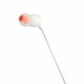 Słuchawki przewodowe dokanałowe JBL by Harman T110 z mikrofonem Białe widok z prawej strony