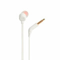 Słuchawki przewodowe dokanałowe JBL by Harman T110 z mikrofonem Białe widok z przodu