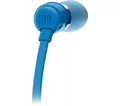 Słuchawki przewodowe dokanałowe JBL by Harman T110 z mikrofonem Niebieskie widok z bliska