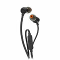 Słuchawki przewodowe dokanałowe JBL by Harman T110 z mikrofonem widok z regulacją
