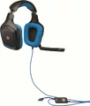 Słuchawki przewodowe Logitech G430 Dolby 7.1 Pro Gaming widok z kablem i mikrofonem