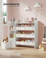 SONGMICS regał na zabawki Montessori 113 x 30 x 104 cm – biały