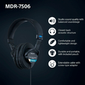 Sony MDR-7506 - zamknięte słuchawki studyjne, czarne – zdjęcie 4