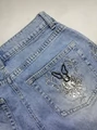 Spodnie damskie jeansowe z wyszywanym wzorkiem Best Connections widok tylnej kieszeni