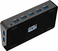 Stacja dokująca hub USB 3.0 AmazonBasics 10 portów widok z tyłu