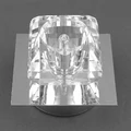 Szklana lampa sufitowa halogenowa Amzdeal 40W G9 3000K LM ciepła biel widok z przodu