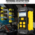 Tester akumulatora samochodowego KONNWEI KW510 12V 100Ah widok cech.