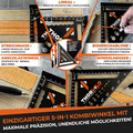 THORVALD Zestaw kątowników stolarskich 180 mm + 300 mm z ołówkiem – zdjęcie 2