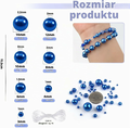 TOAOB DE-CLB1213 – plastikowe perełki i kuleczki 3–14 mm, 1400 szt., niebieskie