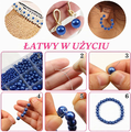 TOAOB DE-CLB1213 – plastikowe perełki i kuleczki 3–14 mm, 1400 szt., niebieskie