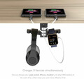 Uchwyt na słuchawki pod biurko z ładowarką USB COZOO CZC005 3xUSB widok zastosowania