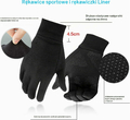 Unigear Rękawiczki do biegania zimowe – dotykowe, wiatroodporne, czarne – zdjęcie 3