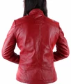 Urban leather modna skórzana kurtka damska czerwona M RT01 widok z tyłu