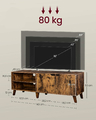 VASAGLE Szafka RTV 140 cm do 65 cali - szafka pod TV do pokoju młodzieżowego – zdjęcie 4