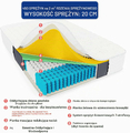 Vesgantti materac kieszeniowy 90 x 200 cm, 24 cm, H3 – 7 stref, pianka memory