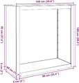 vidaXL 100x40x100 cm – stalowy stojak na drewno opałowe – zdjęcie 3