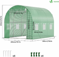 Vounot Tunel foliowy zimowy 3x2x2 m, 6 m², z oknami – zdjęcie 5