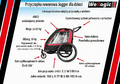 Wellogic - przyczepka rowerowa 2w1 dla 2 dzieci, czerwona – zdjęcie 6