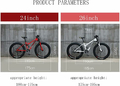 Wmmner Fatbike 26x4.0 - rower z grubymi oponami, 27 biegów, biały – zdjęcie 2