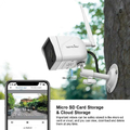 Wodoodporna zewnętrzna kamera Wansview W6 WiFi 1080P FHD widok z telefonu