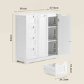 Xbro AP67 szafka kuchenna stojąca 81 x 30 x 83 cm – 4 szuflady, 2 drzwi, biała