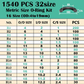 XBVV Zestaw uszczelek O-ring NBR 1540 szt. - uszczelki hydrauliczne – zdjęcie 2