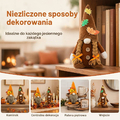 XEERUN jesienne skrzaty dekoracyjne, 2 szt. – figurki z liśćmi klonu i słonecznikiem
