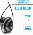 XINGO Opaski kablowe nylonowe 400 mm, czarne, 100 szt. – zdjęcie 5