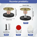 YIMETOP regulowane nóżki meblowe 27–40 mm, 10 szt. – czarne