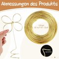 Yoosso drut jubilerski aluminiowy 2 mm x 30 m – złoty