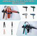 YYBO uchwyt ścienny na suszarkę i prostownicę, samoprzylepny – zdjęcie 4