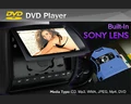 Zagłówek multimedialny LCD 9 cali HD DVD widok dvd