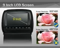 Zagłówek multimedialny LCD 9 cali HD DVD widok porównania ekranów