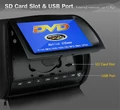 Zagłówek multimedialny LCD 9 cali HD DVD widok sd