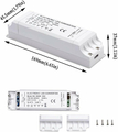 Zasilacz LED driver do taśmy 50W Kambo 12V 4.17A widok wymiarów