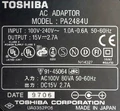 Zasilacz Toshiba PA2484U 40W 15V 2,7A 6,4x4,0 mm widok etykiety