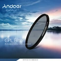 Zestaw filtrów polaryzacyjnych Andoer  58mm UV+CPL+Star 8+ Nikon Canon Sony Pentax widok z przodu cpl