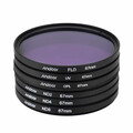 Zestaw filtrów polaryzacyjnych Andoer 67mm ND2/4/8/CPL/UV/FLD Nikon Canon Sony Pentax widok wszystkich filtrów