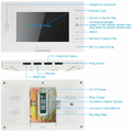 Zestaw wideofon domofon KKmoon S780-EU (3 monitory, 2 rejestratory!) widok z opisem