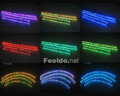 Zestaw zdalnie sterowanych pasków żarówek LED widok kolorów