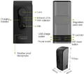 Zewnętrzna bezprzewodowa kamera domofon Freecam C380 WiFi Black widok opisu.