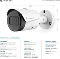 Zewnętrzna kamera Amcrest UltraHD 5MP IP5M-B1186EW-28MM IP67 PoE widok opisu.