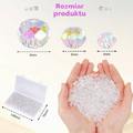 Zocipro koraliki do sutaszu – kryształowe rondelle 4/6/8 mm, 1000 szt., przezroczyste