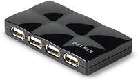 7-portowy koncentrator przenośny Hub BELKIN Hi-Speed USB 2.0 widok z przodu