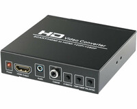 Adapter dźwięku obrazu przejściówka konwerter HDMI SCART CINCH widok z przodu